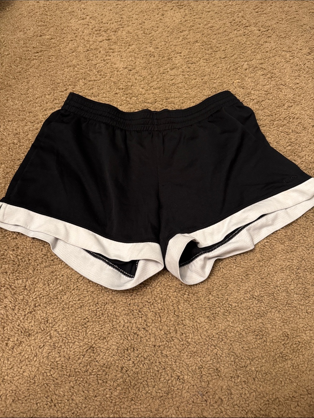 Champion Women's Black Athletic Shorts with White Trim